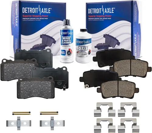 Miniatura 125 de Detroit Axle - Kit de freno delantero para Dodge Ram 1500 Durango Dakota Chrysler Aspen Dakota Driver Side Disco Freno Pinza de freno de cerámica