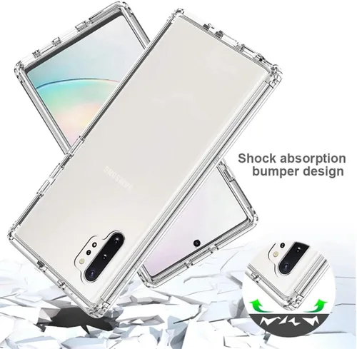Miniatura 7 de Funda para teléfono Galaxy Note 10 Plus SM-N975U con protector de pantalla de vidrio templado, carcasa protectora de cuerpo completo transparente