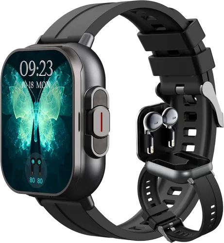 Reloj inteligente con auriculares, para hacer/responder llamadas Bluetooth, monitor de actividad física, monitor de presión arterial y frecuencia