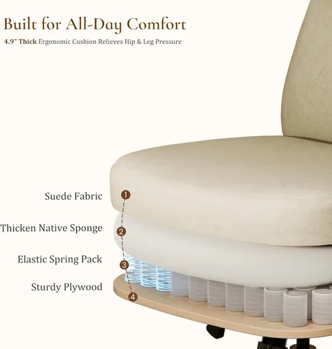 Miniatura 5 de EUREKA ERGONOMIC Sillas de escritorio de oficina en casa, silla ergonómica para computadora con respaldo alto, silla de oficina ejecutiva con Blanco