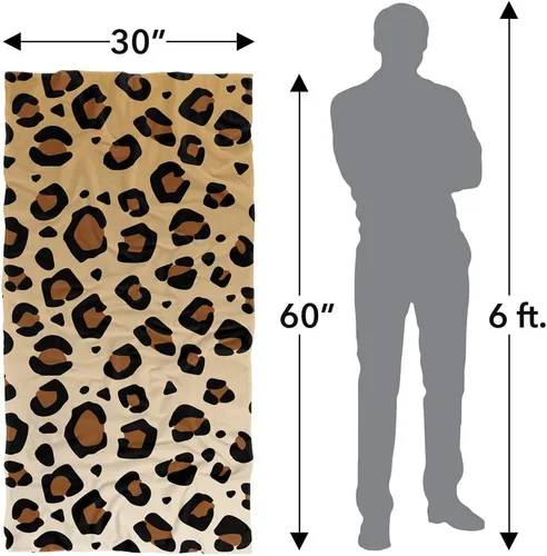 Miniatura 6 de LOGOVISION Toalla de playa con estampado de leopardo 30" X 60