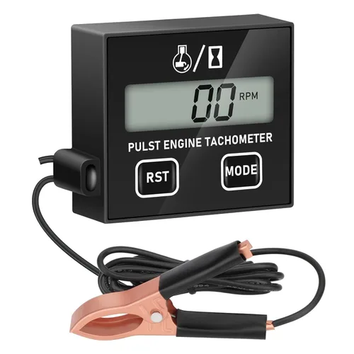 Miniatura 10 de Linkstyle Tacómetro de motor pequeño, tacómetro de motosierra, pantalla RPM compatible con 2 tiempos y 4 tiempos para motosierra marina, ATV