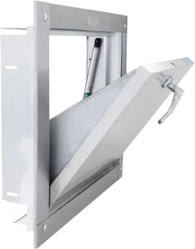 Miniatura 5 de Puerta universal de acero inoxidable compatible con ADA – Bisagra inferior, 21 pulgadas de ancho x 18 pulgadas de alto, cierre automático
