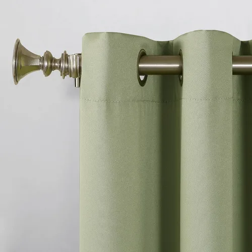 Miniatura 2 de Sun Zero Barrow - Par de paneles de cortina con ojales de eficiencia energética Verde salvia