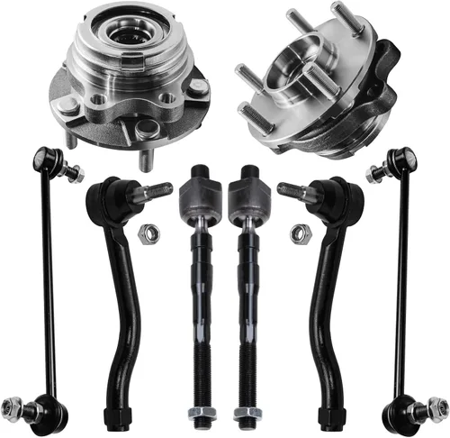 Miniatura 179 de Detroit Axle - Kit de nudillos de dirección delantera izquierda para Ford Edge Lincoln MKX 07-10, cojinete de rueda del lado del conductor, nudillo