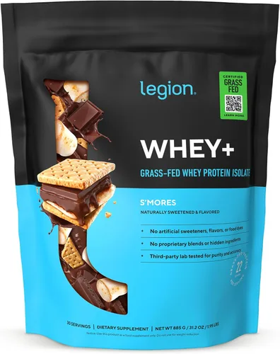 Miniatura 15 de LEGION Whey+ Proteína de Suero Aislado de Vacas Alimentadas con Pasto - Polvo de Proteína de Suero Aislado Bajo en Calorías, Sin OMG, Sin Azúcar