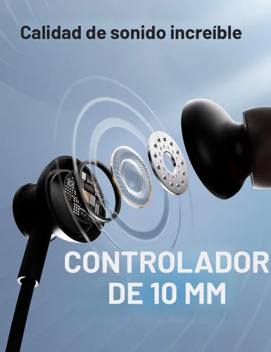 Miniatura 5 de Auriculares Bluetooth Rythflo, auriculares inalámbricos Bluetooth V5.2 con micrófono intra-auriculares banda magnética para el cuello 30 horas