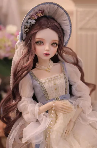 Miniatura 2 de Muñeca BJD pintada a mano de 1/3,22.8 pulgadas de alto, en estilo pastoral nórdico, muñeca de princesa, cuerpo de PVC con 31 articulaciones móviles