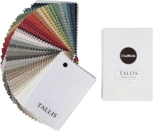Miniatura 2 de ChadMade Tallis Collection Folleto de muestra de tela en 5.9 in de largo x 3.9 in de ancho x 2.2 in de alto, mezcla de lino y poliéster, peso medio