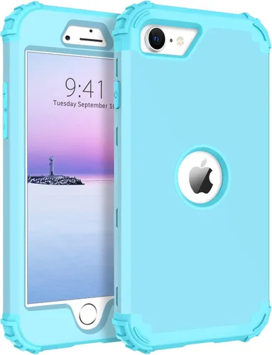 Miniatura 31 de BENTOBEN Funda para iPhone SE 2022 y iPhone SE 2020, resistente 3 en 1, cuerpo completo, resistente, a prueba de golpes, híbrida de policarbonato