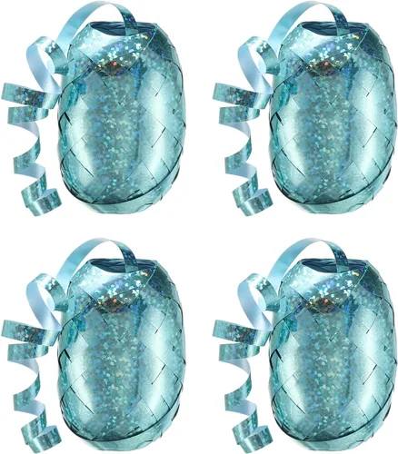 Miniatura 8 de PATIKIL 4 cintas rizadoras de globos prensadas de 3/16 pulgadas láser metálico brillante 11 yardas iridiscentes para Navidad, boda, regalo