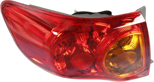 Miniatura 2 de Silscvtt Conjunto de luz de freno trasera externa del lado del conductor para Toyota Corolla 2009 2010, lente roja, lámpara trasera izquierda