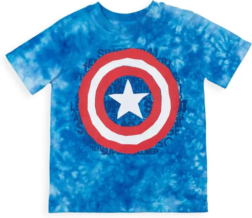 Miniatura 5 de Marvel Conjunto de camiseta gráfica de manga corta de Avengers y pantalones cortos de rizo francés