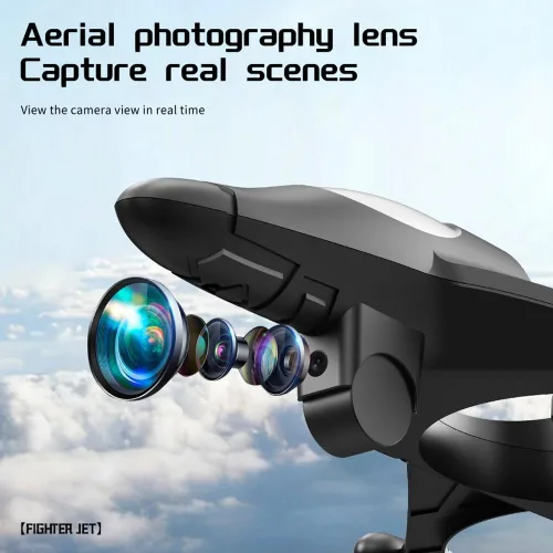 Miniatura 9 de Avión RC Fighter Jet con cámara y pantalla para adultos y niños, avión de acrobacias de control remoto con giros de 360°, retención de altitud