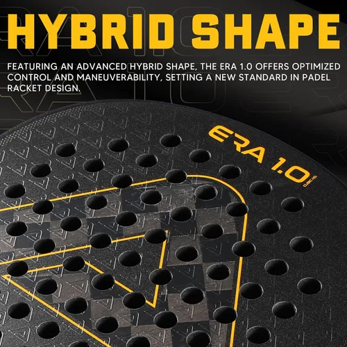 Miniatura 3 de AMA SPORT ERA 1.0 Raqueta de pádel con superficie de fibra de carbono con núcleo de espuma EVA Memory Flex Raqueta de pádel ligera de potencia