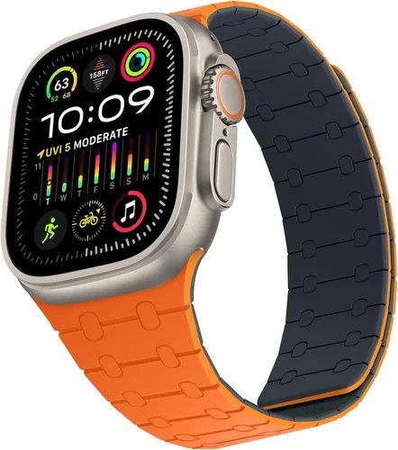 Miniatura 14 de Compatible con correa de Apple Watch de 49mm 46mm 45mm 44mm 42mm 41mm 40mm 38mm, correa de bucle magnético ajustable de silicona para iWatch Ultra