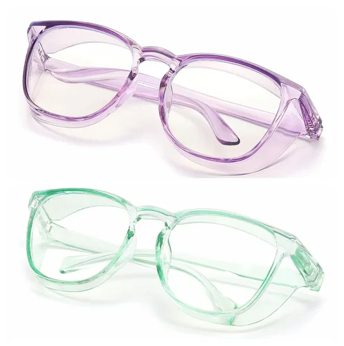 Miniatura 19 de Alsenor Gafas de seguridad antiniebla, gafas protectoras con bloqueo de luz azul, antipolvo, protección UV, para hombres y mujeres (jade)