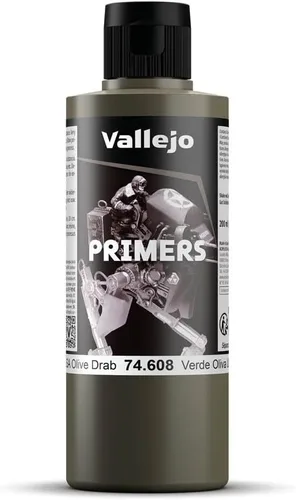 Miniatura 5 de Vallejo - Color de imprimación de superficie Oliva USA Drab 0.6 fl oz. (0.6 fl oz.) Acabado mate y secado rápido Perfecto para aerografía