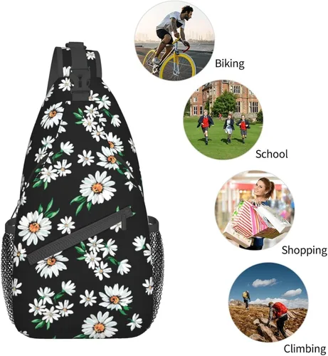 Miniatura 5 de Bolso bandolera para mujeres y hombres, mochila de viaje para senderismo, bolsa cruzada para el hombro, bolsa de pecho, casual, mochila deportiva