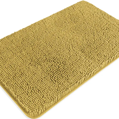 Miniatura 406 de Alfombra de baño pequeña de 12 x 18 pulgadas, lavable y absorbente, antideslizante, alfombra de baño de felpilla gruesa y suave para baño, ducha