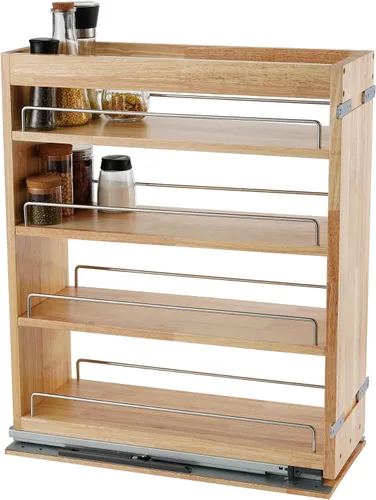 DINDON Organizador de especias extraíble para gabinete, (5 pulgadas de ancho x 21.9 pulgadas de profundidad x 25.2 pulgadas de alto), organizador de