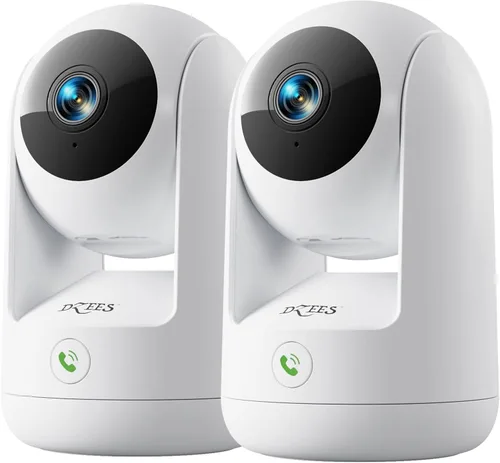 Miniatura 14 de Dzees Cámara de seguridad 5G/2.4G WiFi para interiores, cámara para mascotas sin suscripción, cámaras WiFi 2K 360°, cámara con cable para mascotas