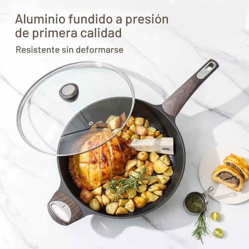 Miniatura 7 de SENSARTE Sartén Antiadherente para Freír con Tapa, Sartén Profunda de 10.5 Pulgadas, Sartén Salteadora Antiadherente de 3.8 Qt con Tapa, Sartén