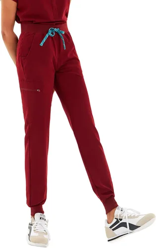 Miniatura 5 de Uniforms World Avant - Conjunto de ropa quirúrgica para mujer, camiseta de ajuste clásico y pantalones ajustados, cintura de yoga, 7 bolsillos