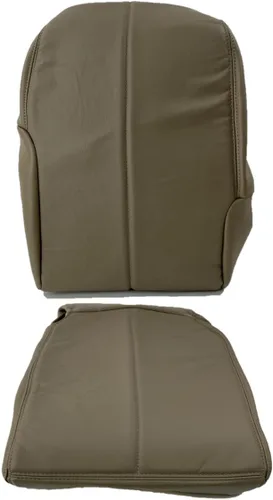 Miniatura 19 de Compatible con 2003 2004 2005 2006 2007 Ford F250 F350 Lariat Crew Cab Funda de asiento de cuero para conductor con respaldo reclinable, reemplazo