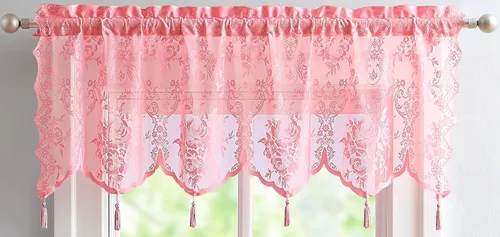Miniatura 20 de Warm Home Designs Par de 2 paneles de cortina de encaje semitransparentes de color blanco de 54 pulgadas de ancho x 84 pulgadas de largo, cenefas
