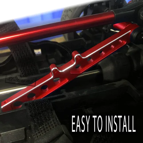 Miniatura 3 de Parte de actualización de soporte de chasis delantero y trasero de aleación para ARRMA 1/7 Felony 6S BLX, Infracción 6S BLX, rodillo ilimitado, Rojo