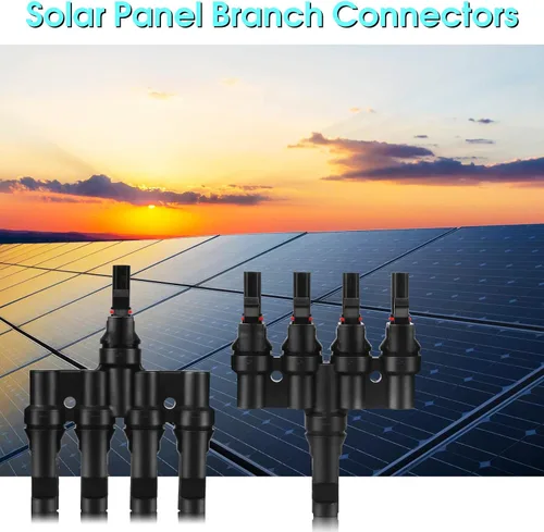 Miniatura 8 de 4 a 1 conectores de panel solar T conectores de rama acoplador divisor de cable 1 macho a 4 hembra (M/4F) y 1 hembra a 4 macho (F/4M) para conexión
