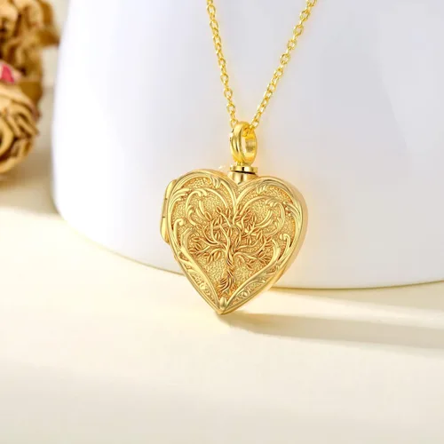Miniatura 2 de SOULMEET Flower Cremation Jewelry for Ashes, SilverGold SunflowerButterfly Urn Necklace for Ashes, Cherish Memories Cremation Locket Jewelry