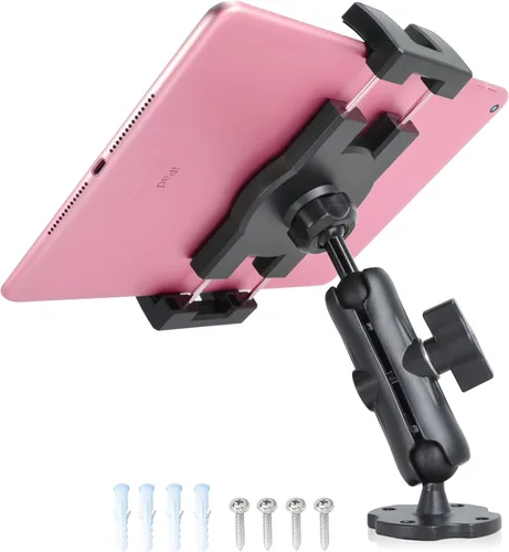Miniatura 8 de VAUBORTTI Soporte de tablet para camión, brazo de aluminio, soporte para iPad de 6.5 a 12.9 pulgadas, iPad mini/Air/Pro, base de taladro resistente