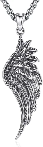 Miniatura 57 de Collar de alas de ángel de plata de ley 925, ángel de la guarda, enfermera RN caduceo, dije de ángel de cristal, joyería de regalo para mujer