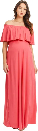 Vestido de maternidad con hombros descubiertos, vestido largo para mujeres embarazadas, para fiestas de recién nacidos, o sesiones de fotos