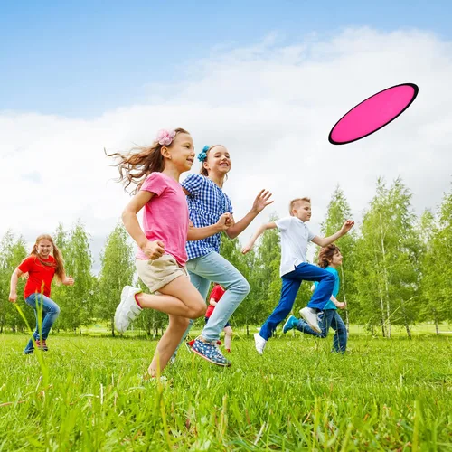 Miniatura 6 de Mototo 36 ventiladores de disco volador plegables con bolsa, juego de juguetes de bolsillo plegable para niños, diversión de fiesta de cumpleaños