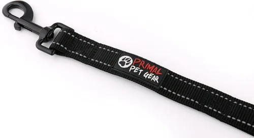 Miniatura 8 de Correa de perro de 6 pies con asa acolchada de tráfico, resistente, doble asa para un mayor control de capacitación en seguridad, perfecto para Negro