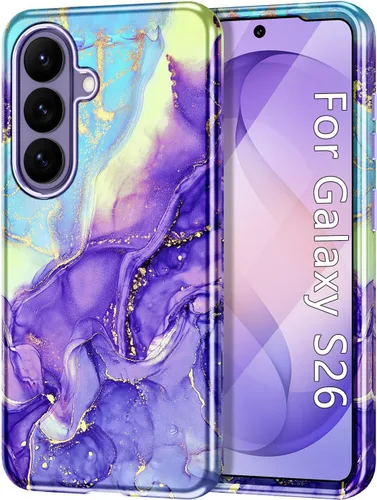 Miniatura 82 de Btscase para Samsung Galaxy S25, [Probado contra caídas de grado militar] Funda protectora de diseño de patrón de mármol, resistente, delgada