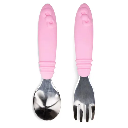 Miniatura 10 de Bumkins Juego de utensilios para bebés, Chewtensils cucharas de silicona para mojar, autoalimentación, destete dirigido por el bebé, aprendizaje