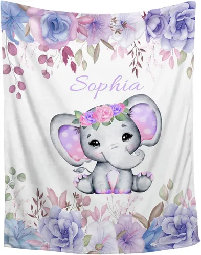 Miniatura 32 de Manta personalizada con nombre, manta personalizada para bebé, regalos conmemorativos para envolver cumpleaños de niños pequeños, mariposa