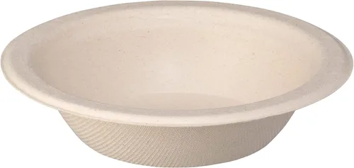 Miniatura 2 de GUSTO Cuencos de papel resistentes 100% compostables de 12 onzas (paquete de 125) de caña de azúcar desechable ecológica, papel kraft