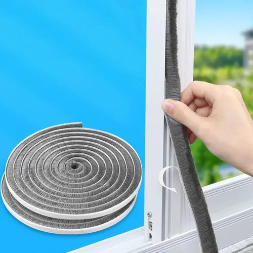 Miniatura 9 de Sello de cepillo de puerta de 33 pies, burlete de fieltro para puertas, burlete para ventanas de gabinete, bloqueador de corrientes de aire Blanco