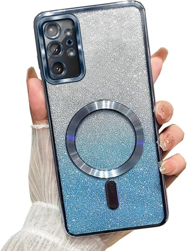 Miniatura 5 de Doowear Funda magnética con purpurina para Galaxy Note 10 + Plus, antiarañazos, a prueba de golpes, de lujo, plateada, transparente, protección