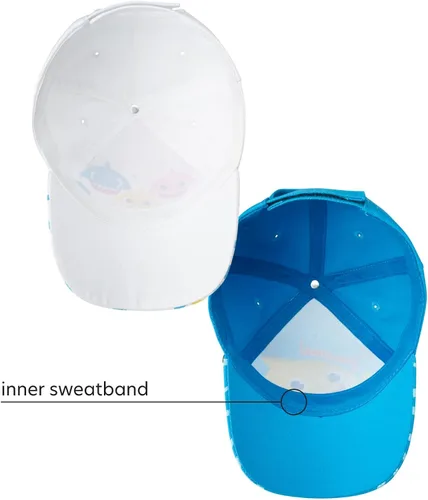 Miniatura 5 de Nickelodeon Gorro de tiburón para niños pequeños, paquete de 2 gorras de béisbol ajustables