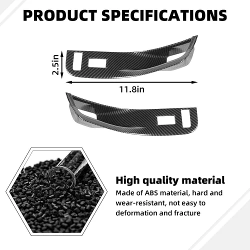 Miniatura 4 de Cubierta de interruptor de elevación de ventana de fibra de carbono Kit de ajuste de botón interior para Chevrolet Chevy Camaro 2010-2015