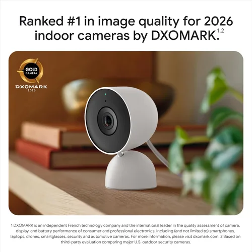 Miniatura 13 de Google Nest Cam Indoor (cableada, 3ª generación) - Cámara de seguridad con video 2K y Gemini, visión nocturna, audio de 2 vías, funciona con Google