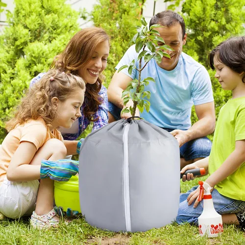 Miniatura 6 de Tlswshsy Paquete de 2 Protección de Invierno para Macetas de Plantas - 27.6" x 25.6" Bolsa de Protección para Macetas - Cubierta Antiheladas