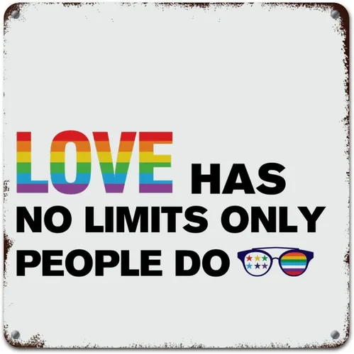 Miniatura 16 de Placa de pared con diseño de bandera de Estados Unidos, diseño retro vintage de arcoíris, letrero de metal LGBTQ, orgullo gay, regalo del mes