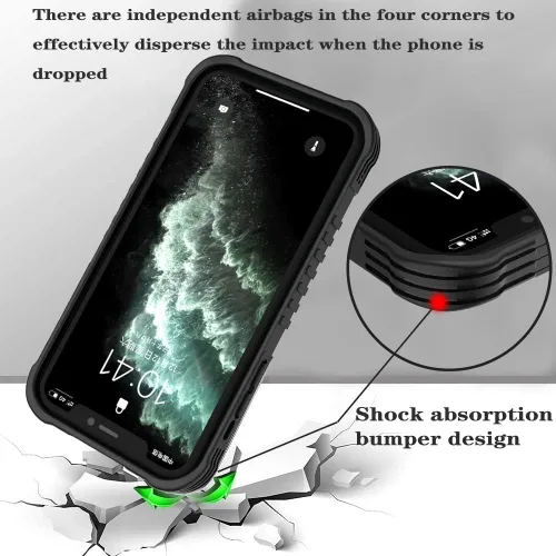 Miniatura 2 de Funda compatible con iPhone 13/14, a prueba de golpes, arañazos, diseño Kawaii de gato, color negro